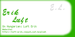 erik luft business card